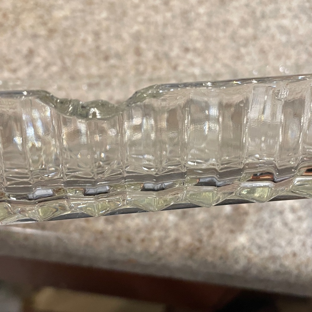FREE with purchase of glass of crystal item. Vintage Elegant Clear Glass Dish - Picture 4 of 4